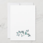 Cartes de Faire-part de déplacement Eucalyptus Aqu (Dos)