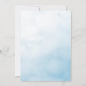 Cartes de Faire-part de déplacement Floral Blue Hy (Dos)