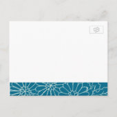 Cartes de faire-part de fiançailles Bleu et Crème (Dos)