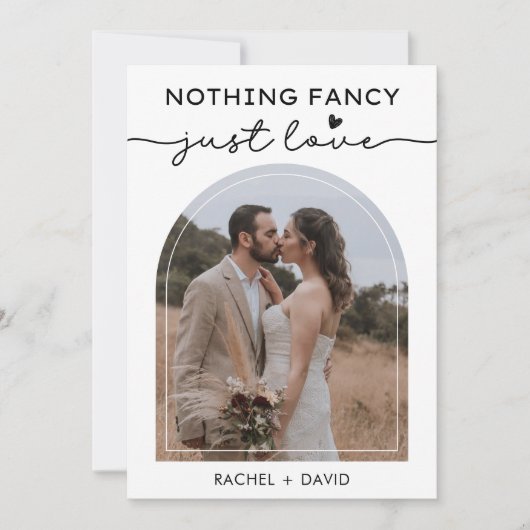 Cartes de faire-part de fuite pour cérémonie intim (Devant)