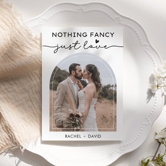 Cartes de faire-part de fuite pour mariage avec ar