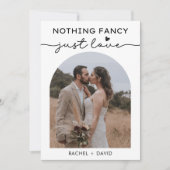 Cartes de faire-part de fuite pour mariage avec ar (Devant)