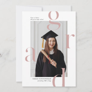 Cartes de Faire-part de graduation en typographie 