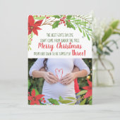 Cartes de Faire-part de grossesse de Noël (Debout devant)