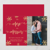 Cartes de Faire-part de grossesse de Noël (Devant / Derrière)