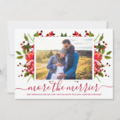 Cartes de Faire-part de grossesse de Noël botaniqu (Devant)