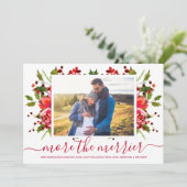 Cartes de Faire-part de grossesse de Noël botaniqu (Debout devant)