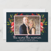 Cartes de Faire-part de grossesse de Noël Holly Ph (Devant)