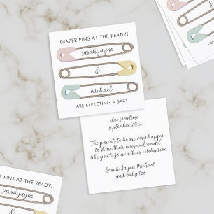 Cartes de Faire-part de grossesse des broches de s