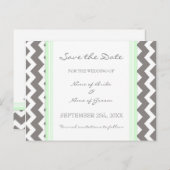 Cartes de faire-part de mariage à motif chevron gr (Devant / Derrière)