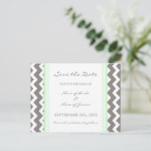 Cartes de faire-part de mariage à motif chevron gr (Debout devant)