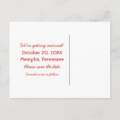 Cartes de faire-part de mariage à typographie tend (Dos)