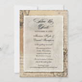 Cartes de faire-part de mariage Ancien Paon 5x7 no (Dos)