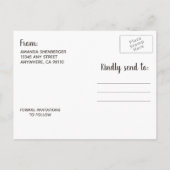 Cartes de faire-part de mariage au style rustique (Dos)