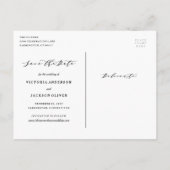 Cartes de faire-part de mariage avec calligraphie  (Dos)