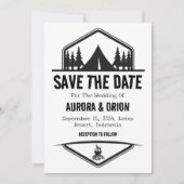 cartes de faire-part de mariage camping (Devant)