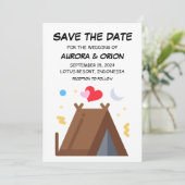 cartes de faire-part de mariage camping (Debout devant)