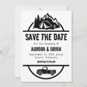 cartes de faire-part de mariage camping (Devant)