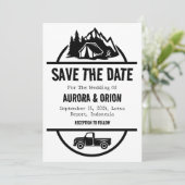 cartes de faire-part de mariage camping (Debout devant)