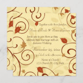 Cartes de Faire-part de mariage d'automne (Devant / Derrière)
