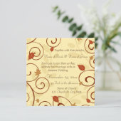 Cartes de Faire-part de mariage d'automne (Debout devant)