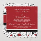 Cartes de Faire-part de mariage de la Saint-Valent (Devant / Derrière)