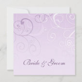 Cartes de Faire-part de mariage de Purple (Dos)