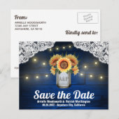 Cartes de faire-part de mariage en bois de jarre d (Devant / Derrière)