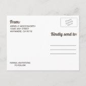 Cartes de faire-part de mariage en bois de jarre d (Dos)