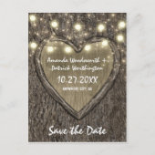 Cartes de Faire-Part de Mariage en Chêne Sculpté R (Devant)