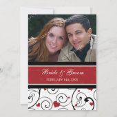 Cartes de Faire-part de mariage photo de la Saint- (Dos)