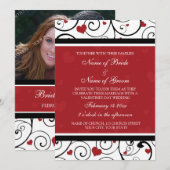 Cartes de Faire-part de mariage photo de la Saint- (Devant / Derrière)