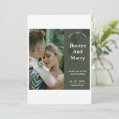 Cartes de faire-part de mariage photo de script si (Debout devant)