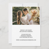 Cartes de faire-part de mariage photo de script si (Dos)