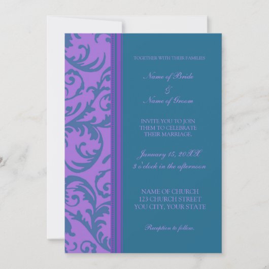 Cartes de Faire-part de mariage photo Turquoises d (Devant)