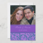 Cartes de Faire-part de mariage photo Turquoises d (Dos)