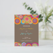 Cartes de faire-part de mariage Rainbow Pop Circle (Debout devant)