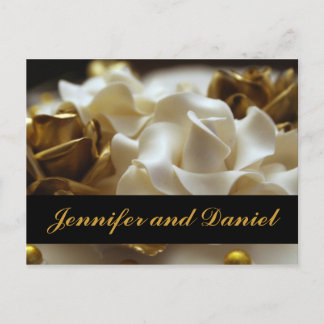 Cartes de Faire-part de mariage Rose Gold et Cream