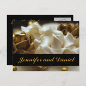 Cartes de Faire-part de mariage Rose Gold et Cream (Devant / Derrière)