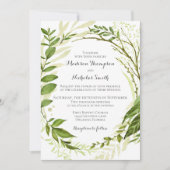 Cartes de Faire-part de mariage vertes (Devant)