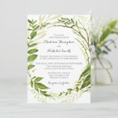 Cartes de Faire-part de mariage vertes (Debout devant)