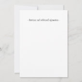 Cartes de Faire-part de mariage Victoriennes Noire (Dos)