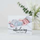 Cartes de Faire-part de naissance de budget photo (Debout devant)