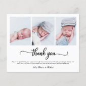 Cartes de Faire-part de naissance de budget photo (Dos)