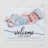 Cartes de Faire-part de naissance de budget photo (Devant)