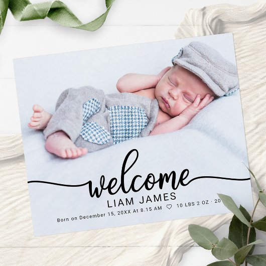 Cartes de Faire-part de naissance de budget photo