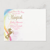 Cartes de Faire-Part de Naissance Licorne (Dos)