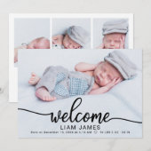 Cartes de Faire-part de naissance photo de la call (Devant / Derrière)