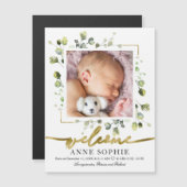 Cartes de Faire-part de naissance photo de la natu (Devant / Derrière)