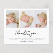 Cartes de Faire-part de naissance photo de script  (Dos)